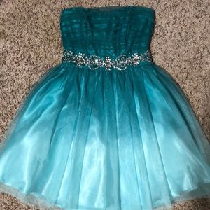 Teal homecoming dress